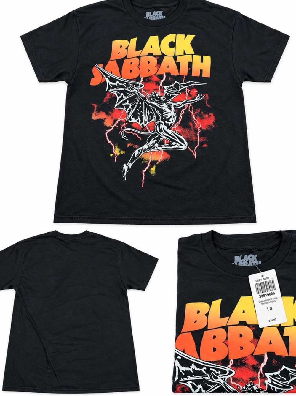 Black Sabbath Graphic Short Sleeve Tee - Black Size L NWT